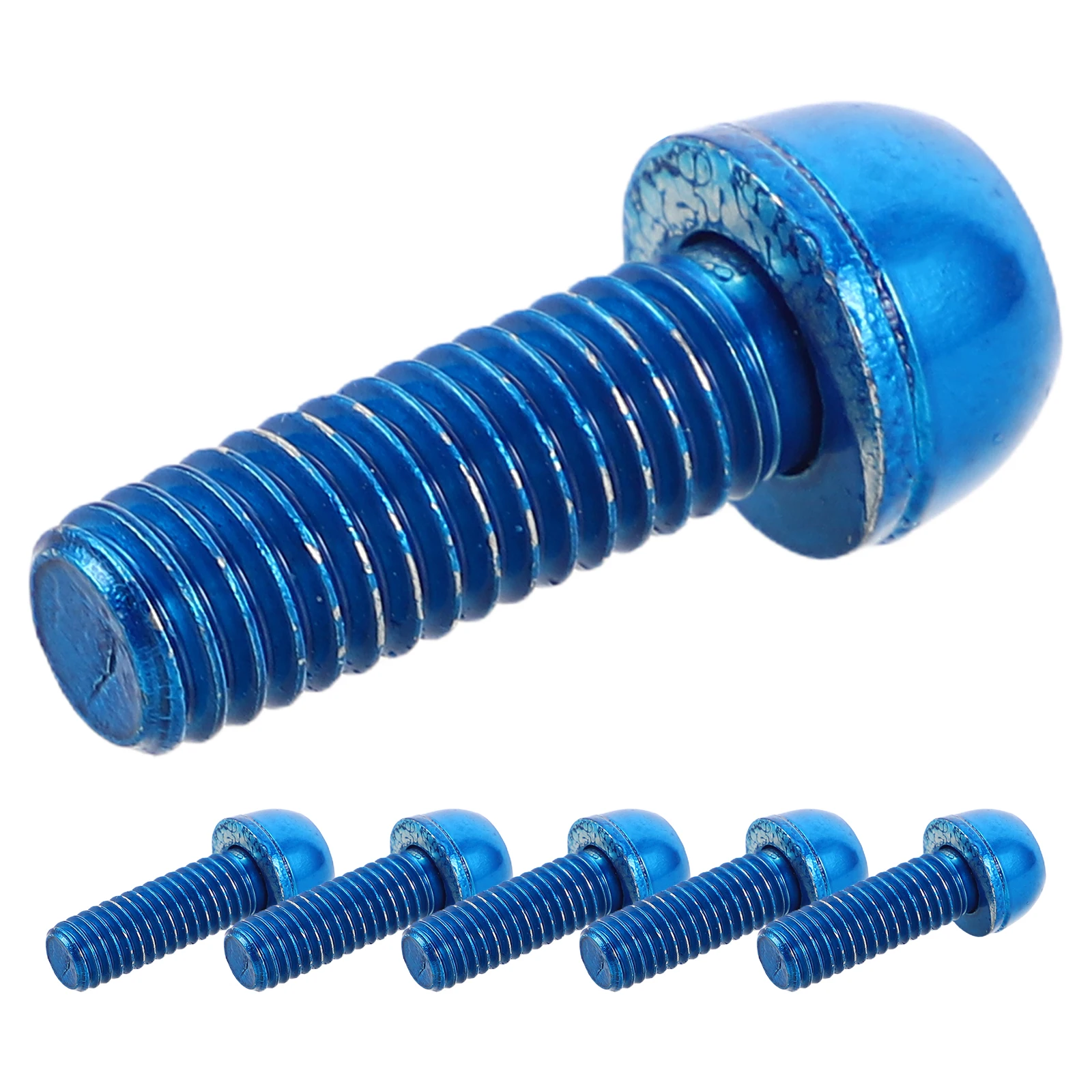 

6 Pcs Bicycle Disc Brake Screws M6x17MM Durable Iron Material Compatible Road Mountain Bike Levers Parts Stem Bolts Replacement