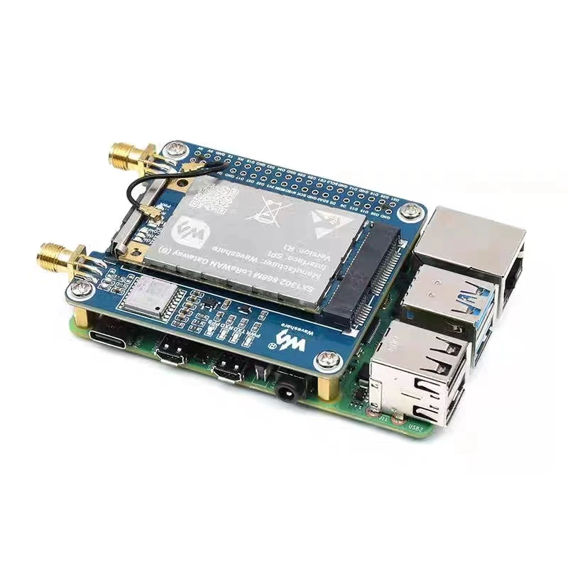 SX1302 cappello Gateway LoRaWAN 868M/915M, per Raspberry Pi, trasmissione a lungo raggio, grande capacità, supporto multibanda