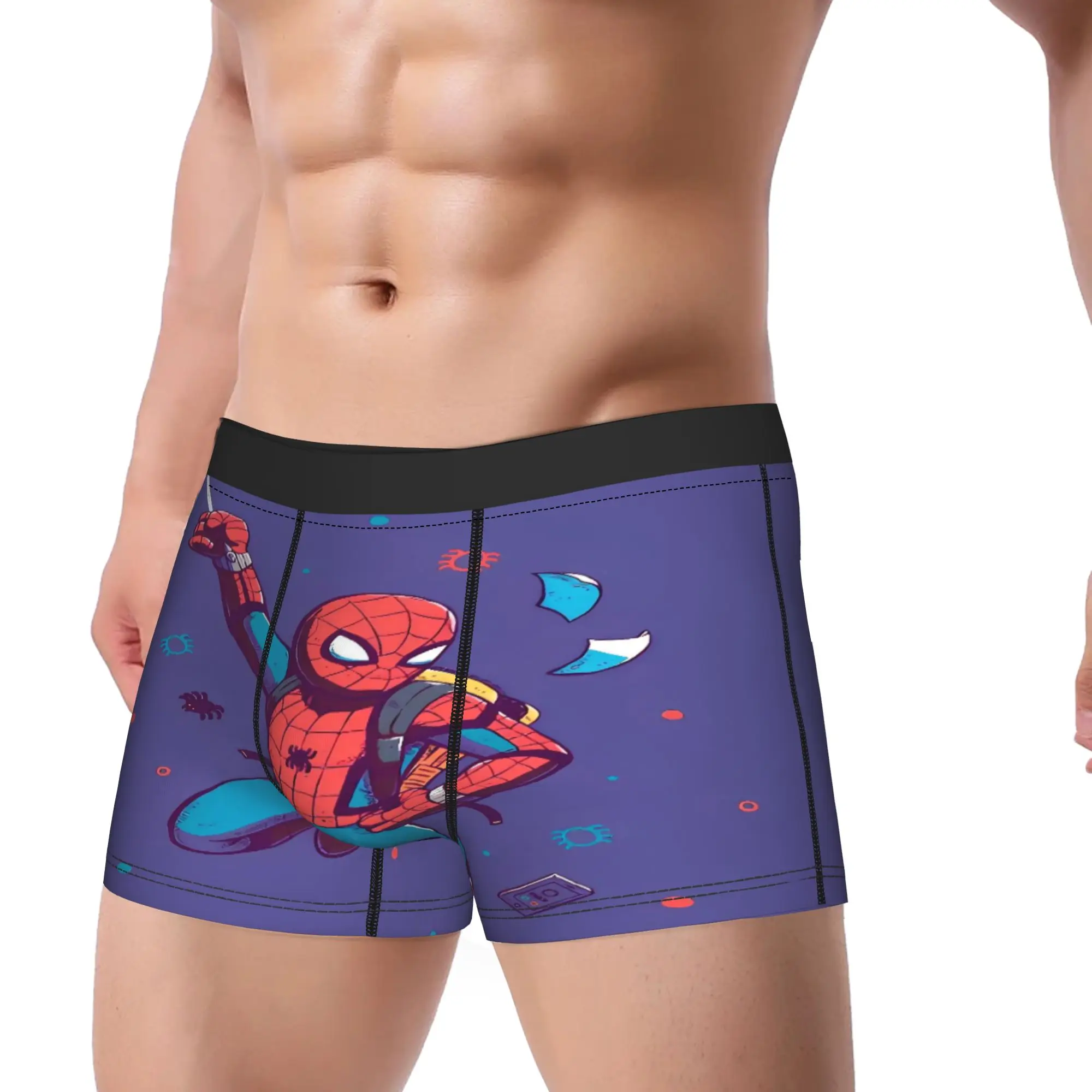S-Spiders Heroes Underwear  Sexy Soft Panties Print Shorts Briefs For Man 3D Pouch Oversize Trunk