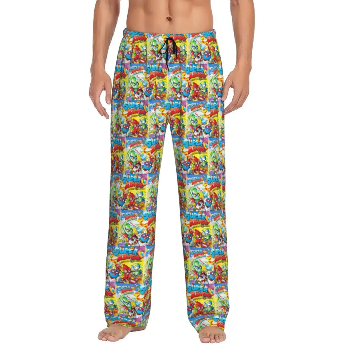 

Custom New Super Zings Cartoon Game Superzings Pajama Pants Men Sleepwear Sleep Lounge Bottoms with Pockets