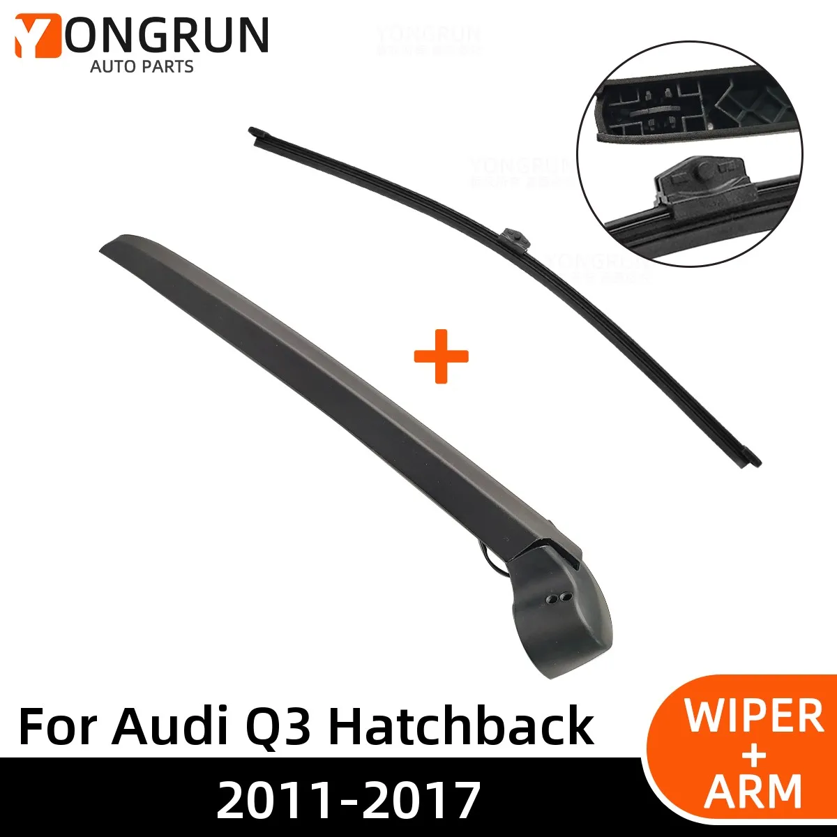 Rear Wiper Blade and Arm For Audi Q3 Hatchback 2011-2017 16\