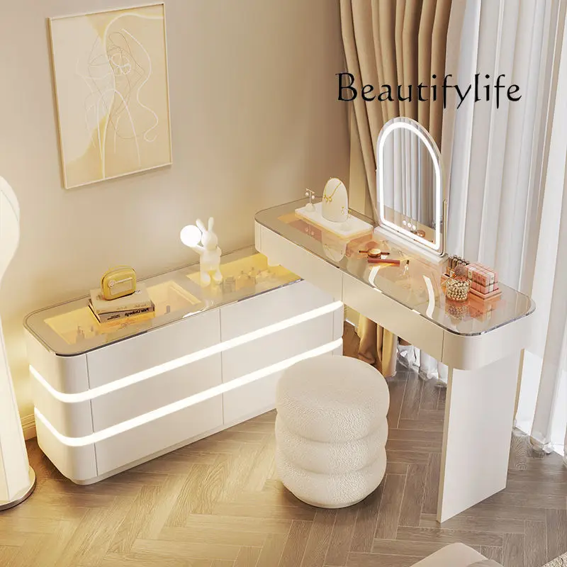 

Luxury White Vanity Table Drawer Organizer Simple Makeup Vanity Table Soild Wood Nordic Chair Muebles De Dormitorio Furniture