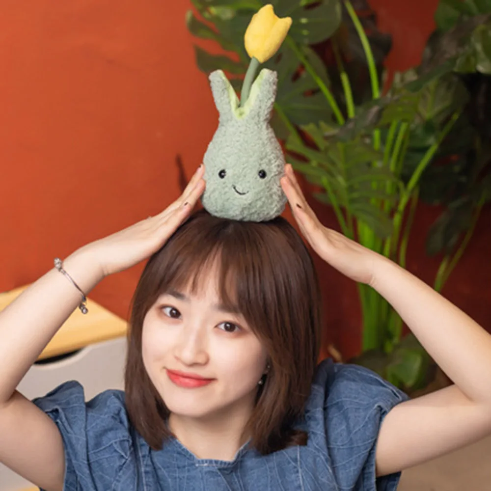 Simulation de plantes de tulipes, jouets en peluche créatifs, fleurs en pot, cadeaux