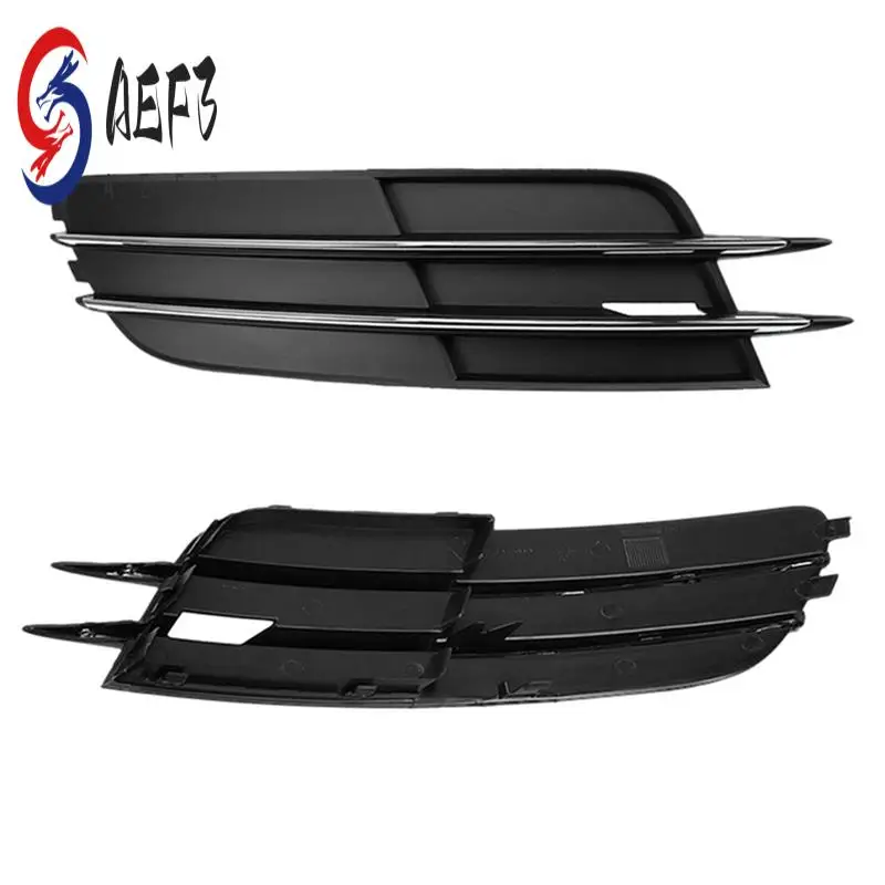 

AEF3-Automotive Chrome Fog Lamp Frame Front Bar Grille Fog Lamp Cover Accessories Parts Component For A6L C7 4G0807681 4G08