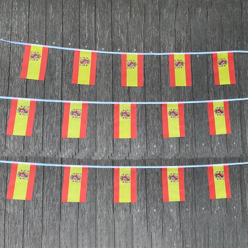 

xvggdg 20pcs/set spain bunting flags Pennant String Banner Buntings Festival Party Holiday