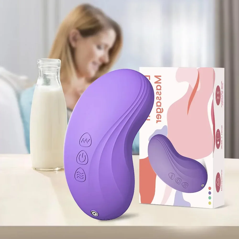 10 Massagemodi Brustmassagegerät Ultradünnes wärmendes Stillmassagegerät für die Brustvergrößerungspumpe für Frauen