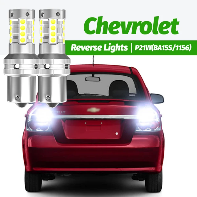 2szt LED Światło cofania Blub Lampa cofania P21W BA15S 7506 Canbus Dla Chevrolet Aveo 2004-2015 Corvette 1997-2004 Lacetti 2005-2011