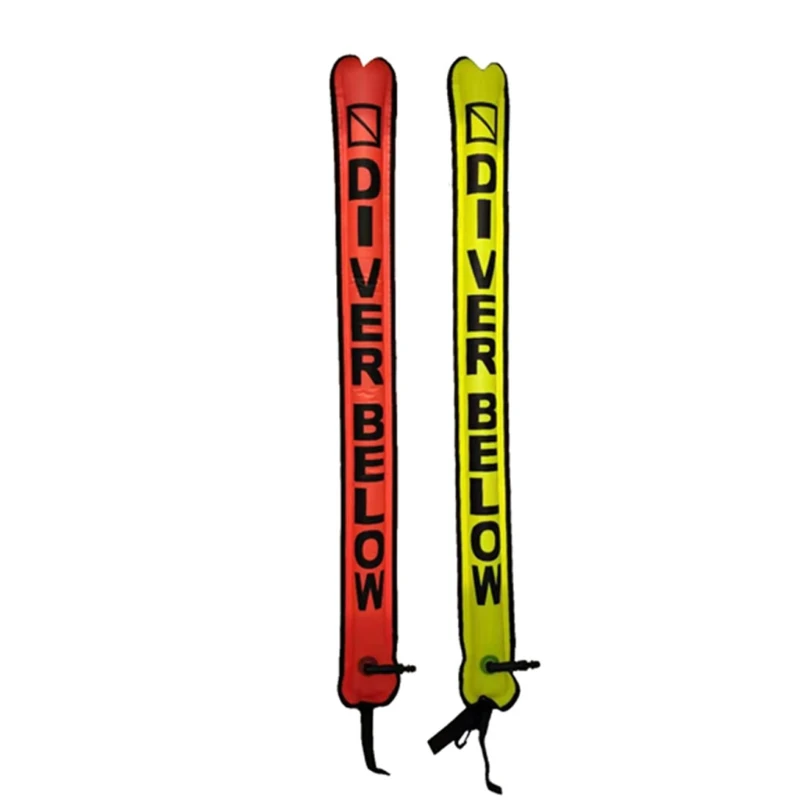 Scubas Diving Surface Marker Buoys Signal Tube-Diver Inflatable SMB Safety Signal Sausages with Valves Diving Water Spor