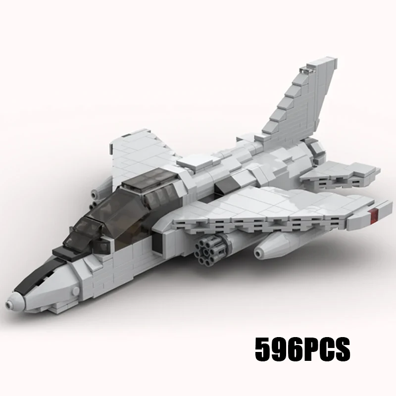 Moc Building Bricks Military Weapon Model Gnat Assault Fighter Technology Modular Blocks Gifts Christmas Toys DIY Sets Assembly