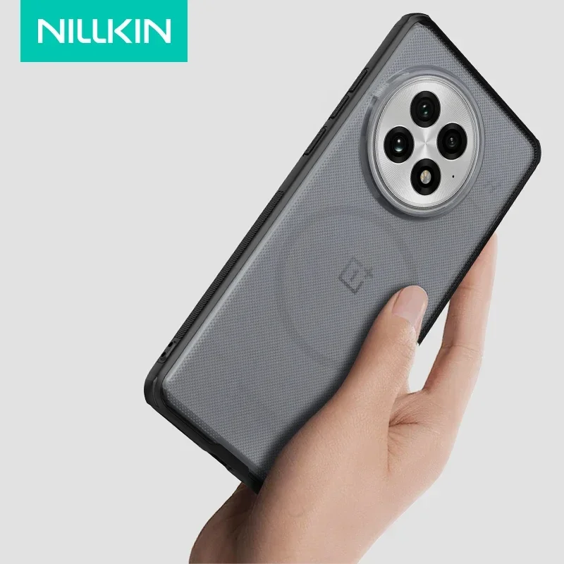 Nillkin voor OnePlus 13 5G magnetische hoes Super Frosted Pro Helder Zwart Adapt Matte Magsafe Zacht frame Achterkant Bescherming