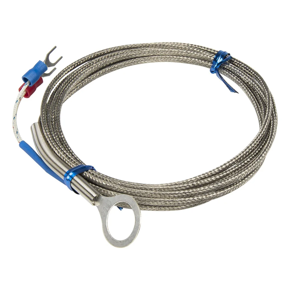 FTARR01 K E J type 2m metal screening cable 5mm 6mm 8mm 10mm 12mm 14mm diameter hole ring head thermocouple temperature sensor