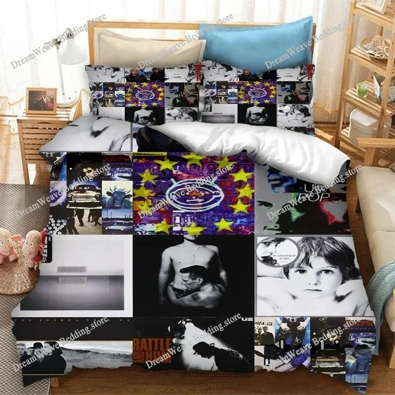 

New 3d Print Rock Music Band U Two Bedding Set Boys Girls Twin Queen Size Duvet Cover Pillowcase Bed Kids Adult Home Textiles963