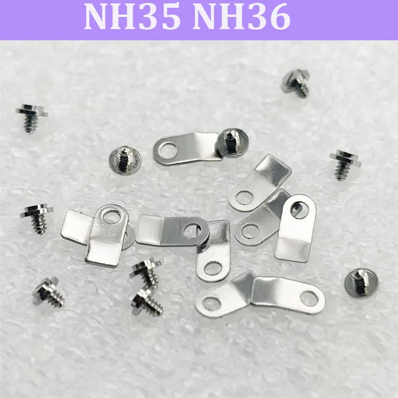 10 Pairs Fixed Screw Locking Plate Movement Accessories for NH35 NH36 Movement Watch Repair Parts