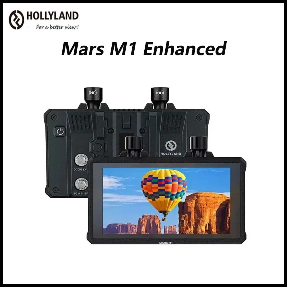 Hollyland Mars M1 Enhanced Wireless Transmitter Receiver Monitor 3-in-1 SDI Wireless Video Transmission System Monitor