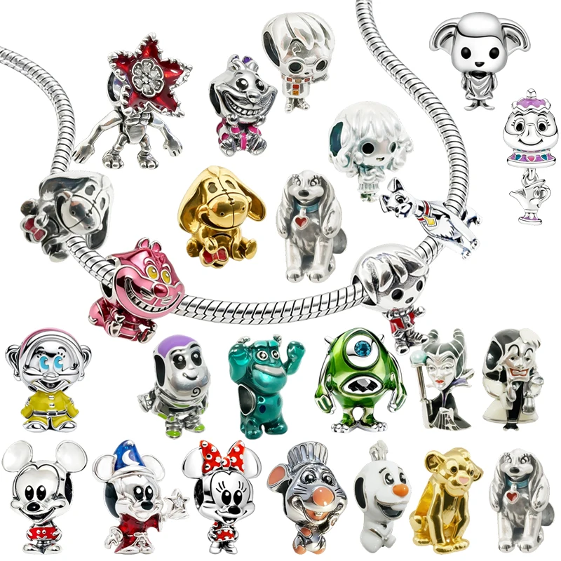 

Новые бусины-шармы Disney: Микки-шарм «Ученик-маг» (Mind Flayer), подходят для оригинальных браслетов, модные ювелирные украшения, подарки