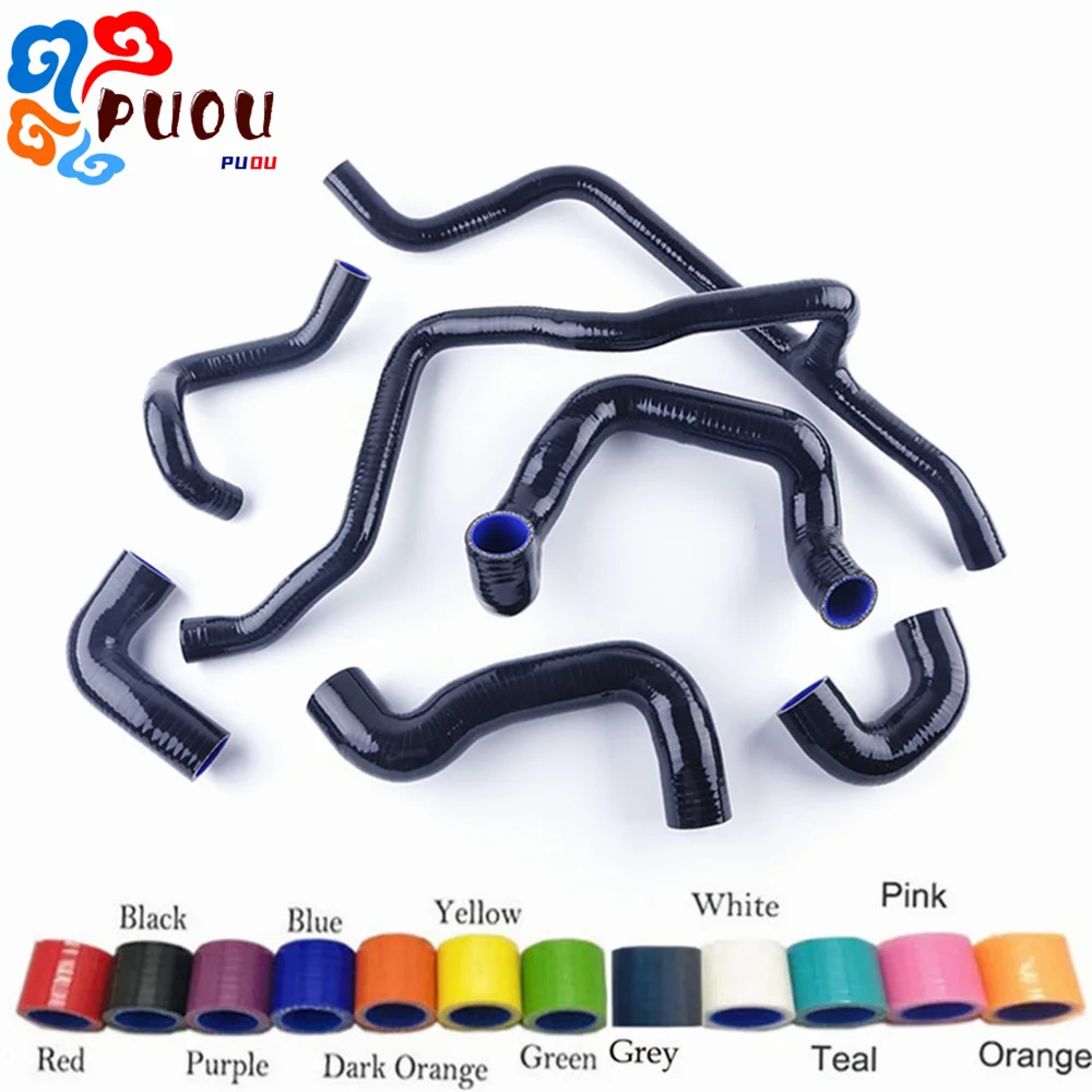 For BMW E30 M20 325 325i 6cy Non-A/C 1988-1993 Silicone Tube Radiator Hoses Kit 3-PLY