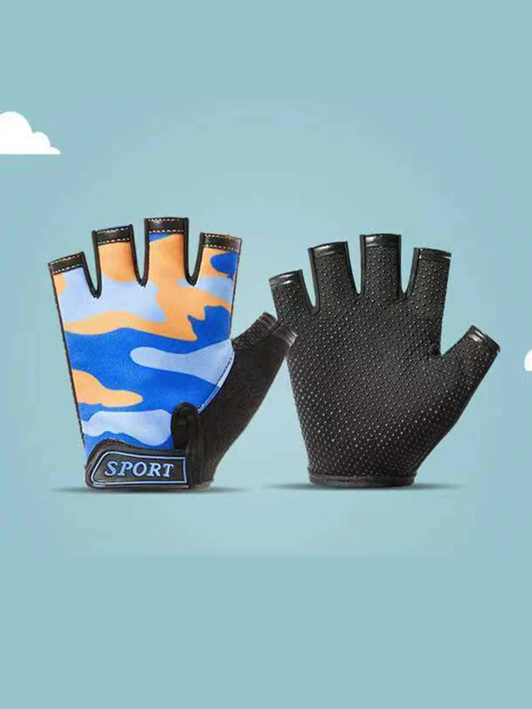 AliExpress NONE Kids Cycling Gloves for Boys Girls Fingerless Summer Sport Breathable Anti-Slip Skateboarding Camouflage Children Outdoor Gloves