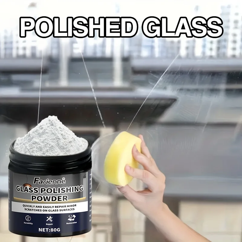 Glass Surface Polishing Powder, Professional Glass Polisher for Cars, Bathrooms, Rvs, Mirrors, Polishing Grinding Material