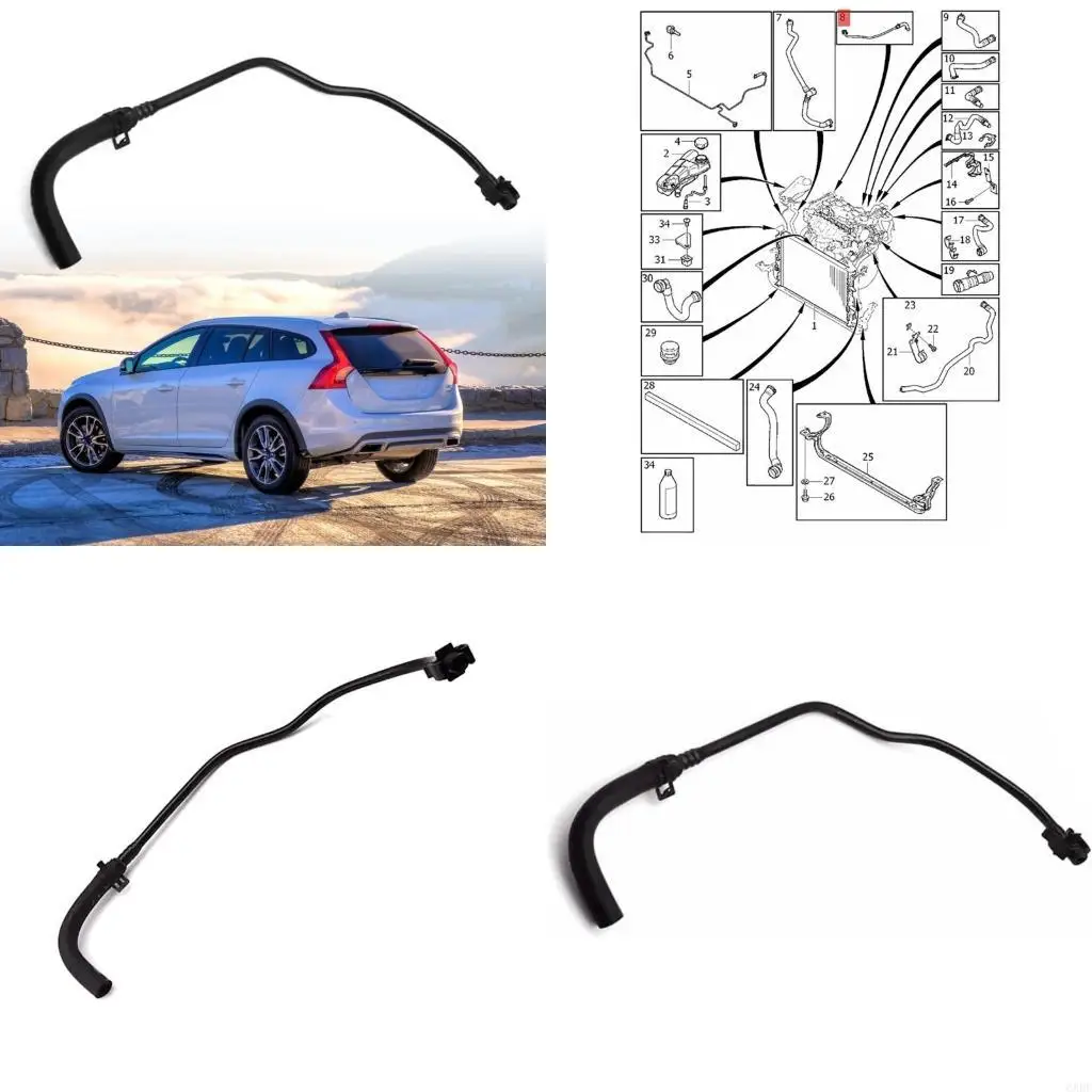 6XDF 31657960 Engine Radiator Pipe Coolant Hose Auto Accessory