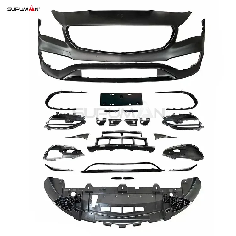 SPM Brand Bumper Face body Kit for Mercedes Cla benz CLA45 AMG W117 body kit accessories ABS Material Bubble Origin GUA 2016-201