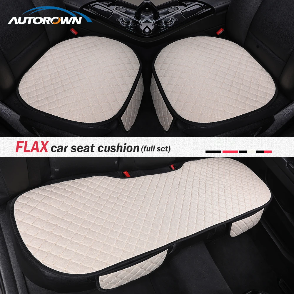 

AUTOROWN Flax car seat cover front/rear car seat protector cushion seat cushion protectorcar seat protector car seat covers