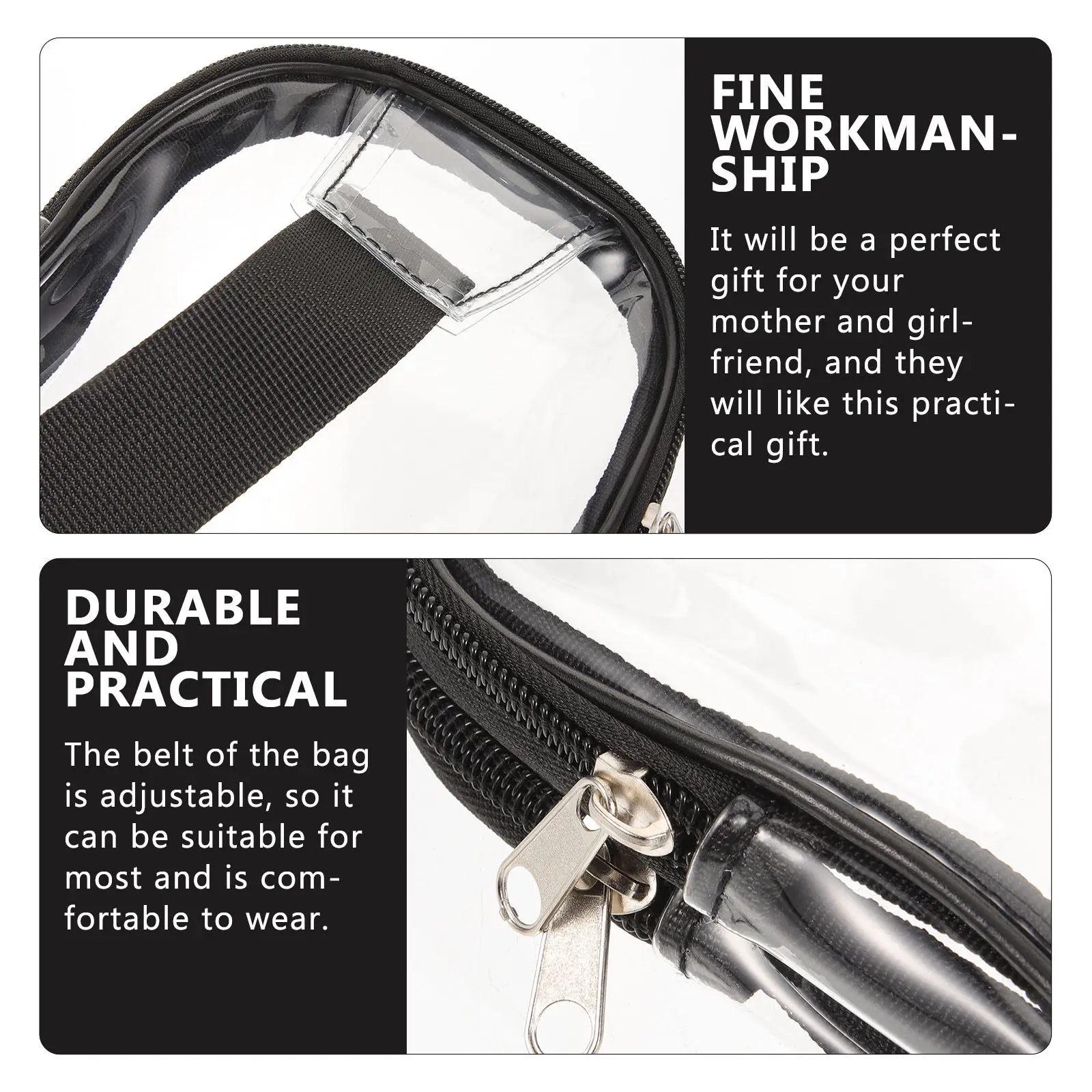 Fashion Clear Sling Bag Running Sports Chest Pack Portable Adjustable Belt Small Crossbody Phone Wallet Storage