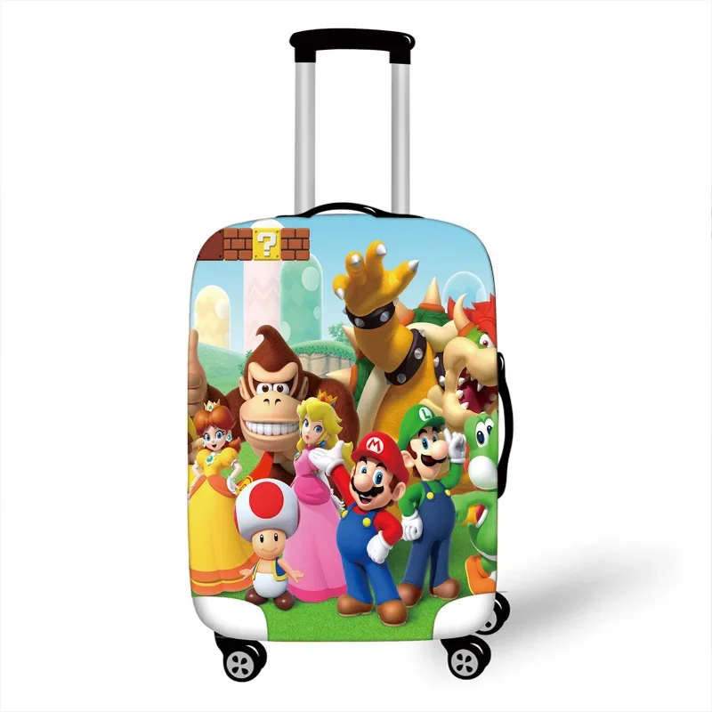 Super Mario Bros Luggage Protective Cover Cartoon Stretch Dust Case Fashion Anti-friction Shell Vegeta Suitcase Decorative Gifts