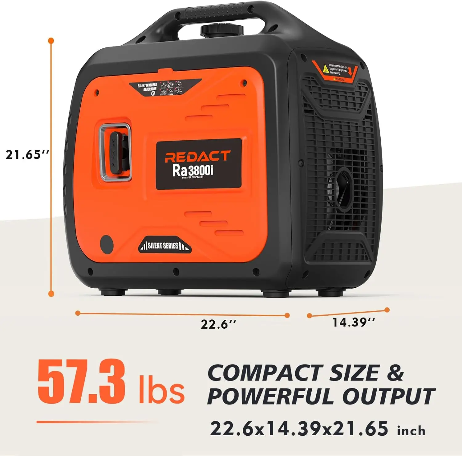 

3800W Inverter Generator, Outdoor Generator for Camping, RV Generators with CO Sensor, Whole House Power-Generators