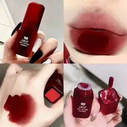 Hot Chili Lipgloss Waterproof Matte Nude Lipstick Lipkit Pigment Dark Red Black Long Lasting Lip Gloss Women Makeup Lipgloss Kit