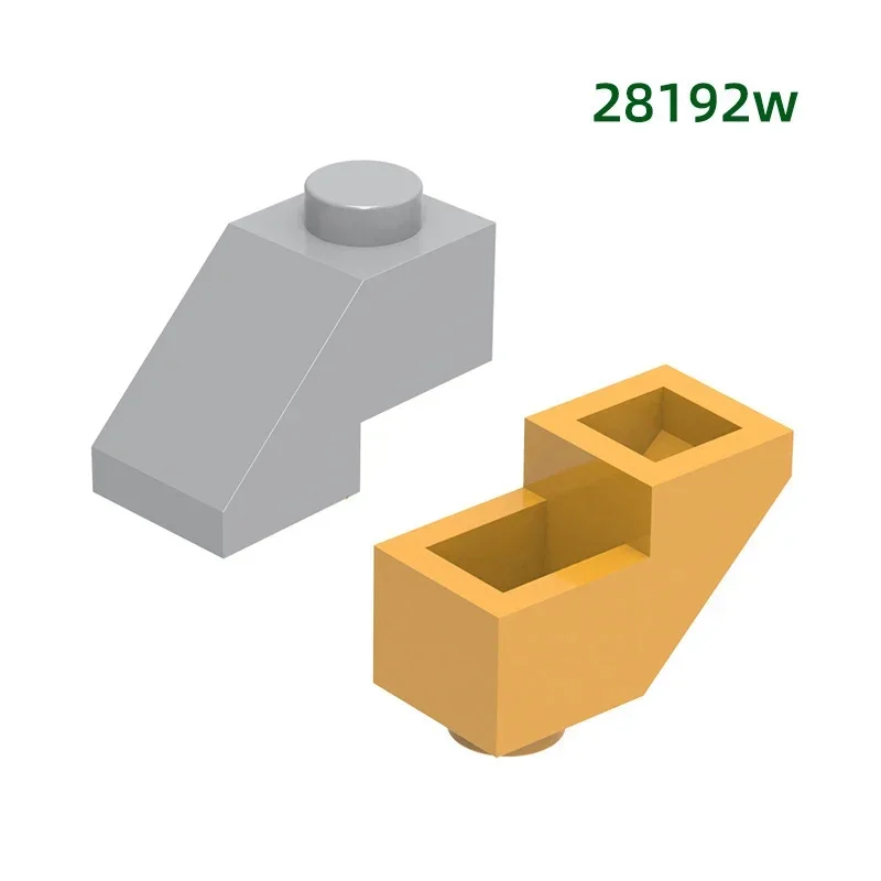 MOC 10PCS Part Bricks 28192W Special Half Oblique Right Angle 1 Hole Building Blocks House Castle Particle Toys Children Gifts