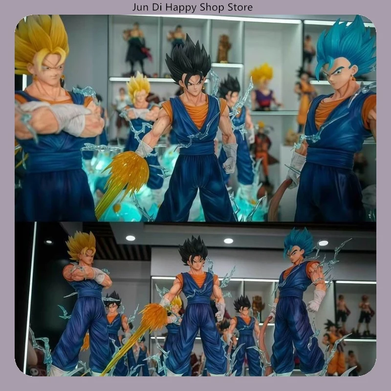

​ Dragon Ball Gotenks Jt Factory 38 см светящиеся три головы скульптуры стоячая поза аниме фигурка статуя украшение для рабочего стола подарок