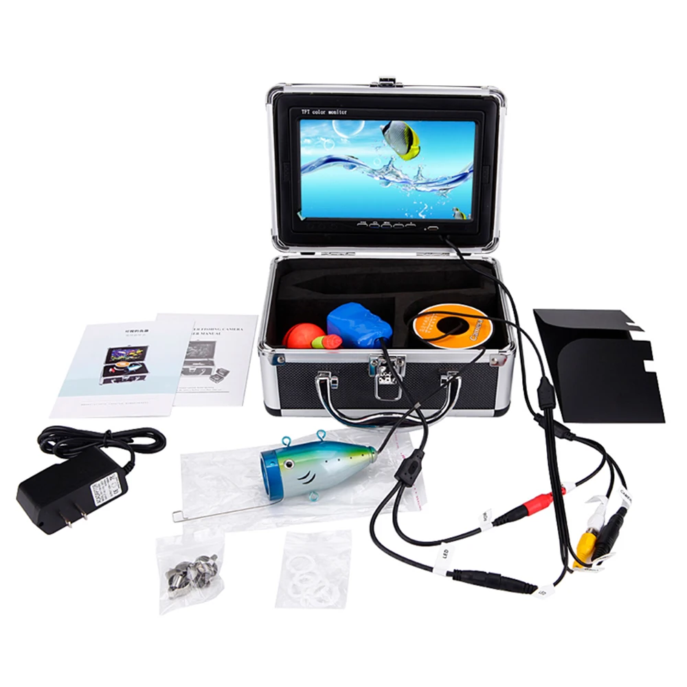 Underwater Fishing Camera 7 Inch LCD Monitor IP68 Waterproof 1000TVL Fish Finder