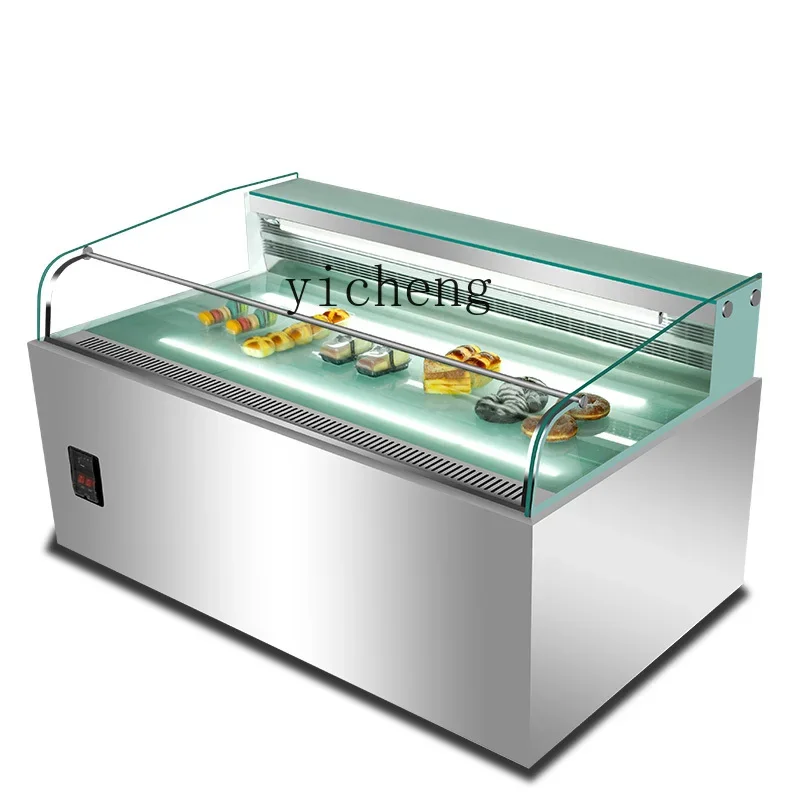 

ZK Open Sandwich Cabinet Refrigerated Display Cabinet Open Fresh Cake Dessert Mousse West Point Fruit