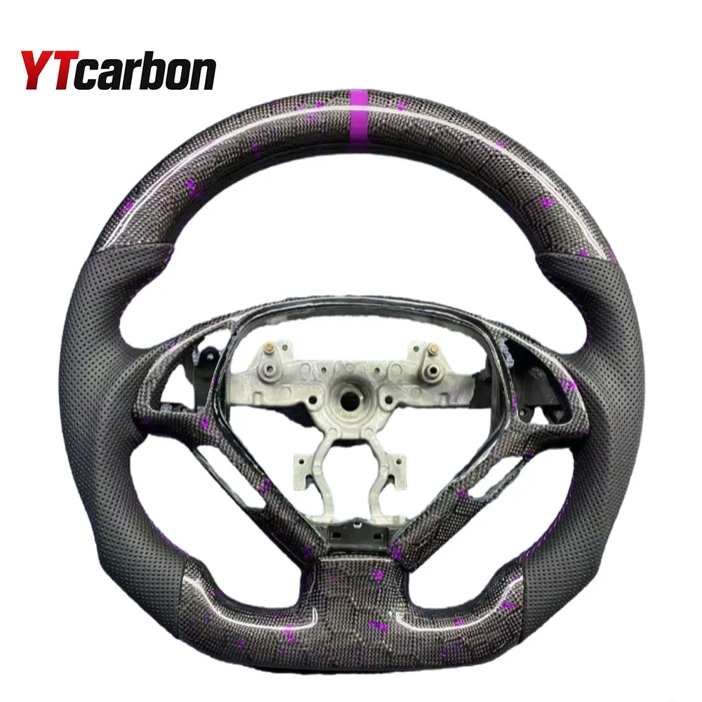 Forged Honeycomb Carbon Steering Wheel with Purple Flakes Fit for Car Models G25 G37 G35 FX35 QX80 FX50