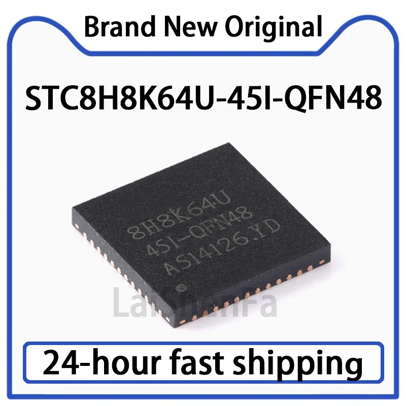 2-5PCS STC8H8K64U-45I-QFN48 1T 8051 Microprocessor Microcontroller Chip in Stock
