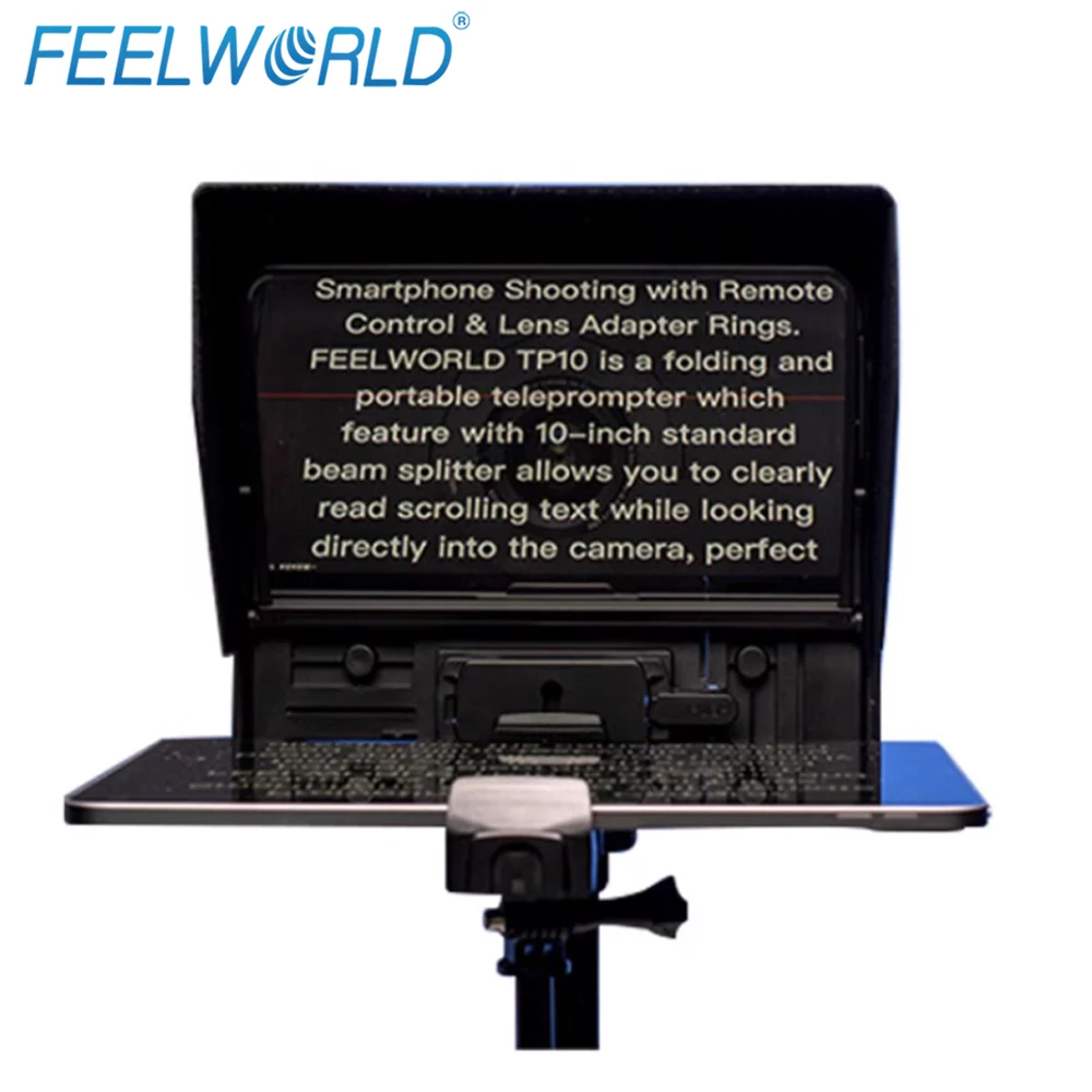 Feelworld TP10 Портативный 10-дюймовый складной телесуфлер Up 11-дюймовый суфлер для телефона и планшета с дистанционным управлением для съемки телефона DSLR Feelworld TP10 Портативный 10-дюймовый складной телесуфлер Up 11-дюймовый суфлер для телефона и планшета с дистанционным управлением для съемки телефона DSLR