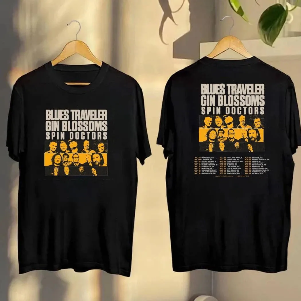 

Футболка Blues Traveler Gin Blossoms Spin Doctors Tour 2025, полный размер S-5XL