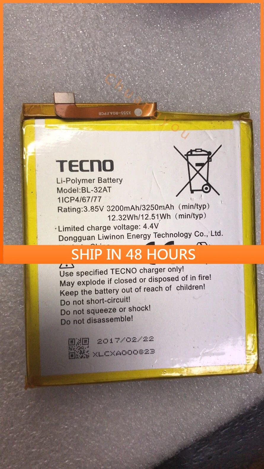 

( material) brand new TECNO BL-32AT cell phone battery 3250mah