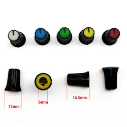 100pcs D hole potentiometer knob cap Half shaft mixer console plastic rotating cap 270 degrees 16.5*12mm