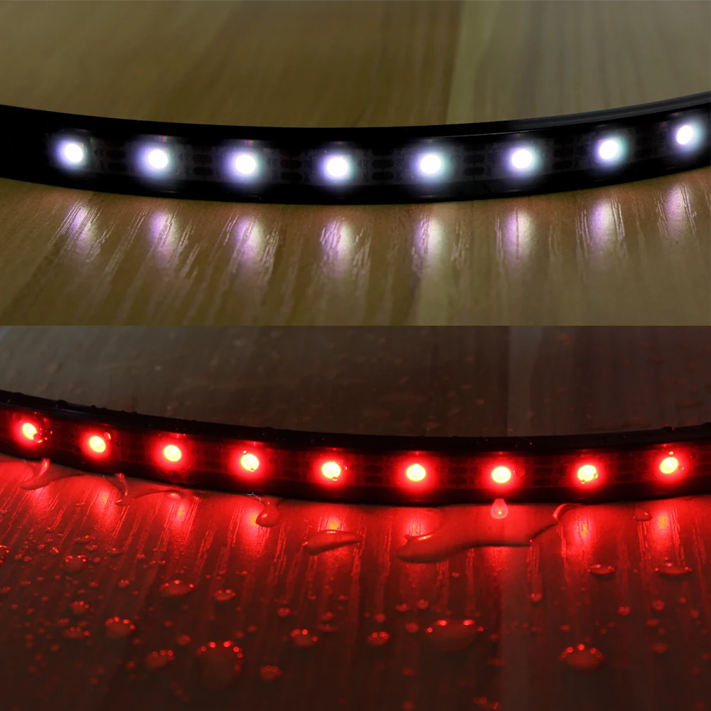 Schwarze LED-Neonröhre, Silikagel, weich, flexibel, IP67, wasserdicht, für 10 mm Leiterplattenbreite WS2812B SK6812 WS2811 5050 RGB SMD-Streifenlicht – Detail 4