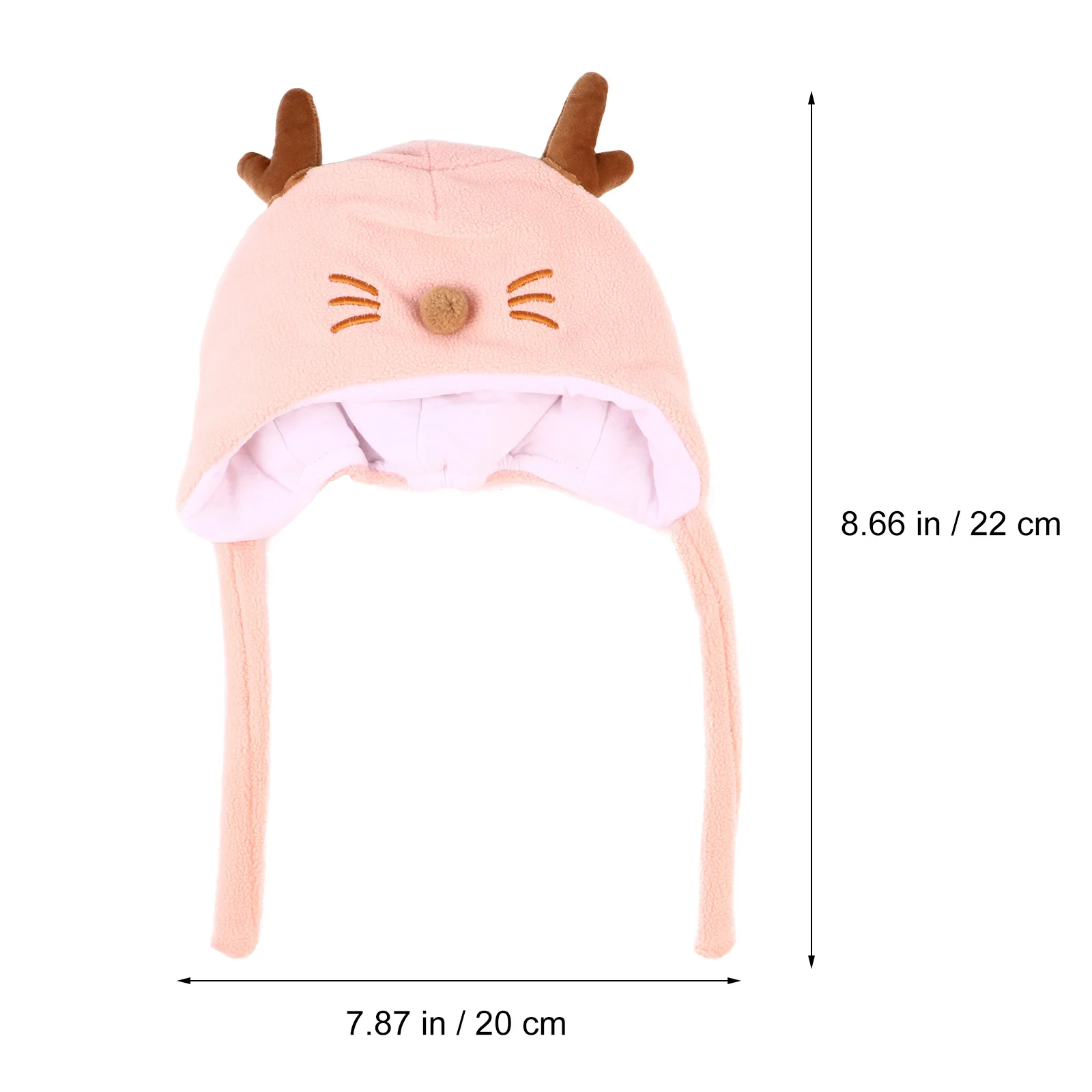 

1 pc Cotton-lined Baby Hats with Ear Flaps Winter Pink Adorable Warm Windproof Sun Protection Soft Comfortable Safe