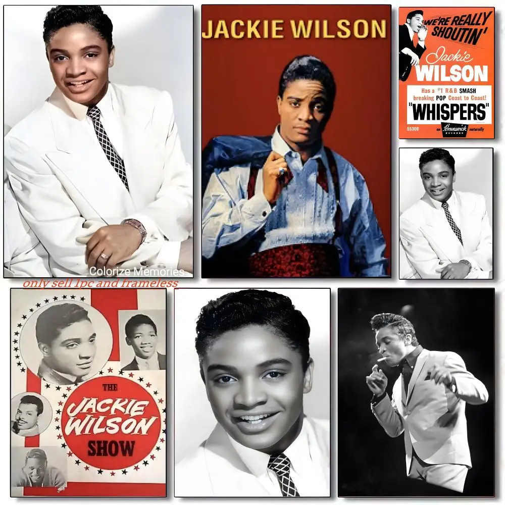 Soul Music J-Jackie Wilson Poster Wall art poster paintings are suitable for clubs living rooms bedroom