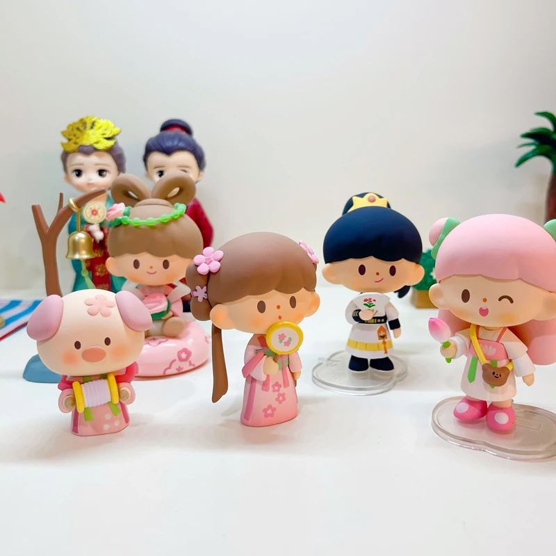 

Игрушечная модель с подтверждением стиля, милая аниме-фигурка, Подарочная коробка-сюрприз, оригинальная модель Zhuo Dawang старинная Китайская одежда Series