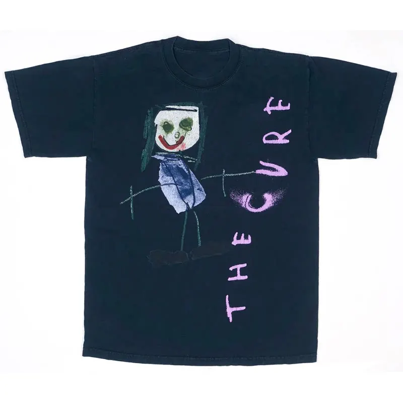 Best The Cure Band Rock-punk Style American Retro Vintage Loose Short-sleeved Cotton Printed T-shirt
