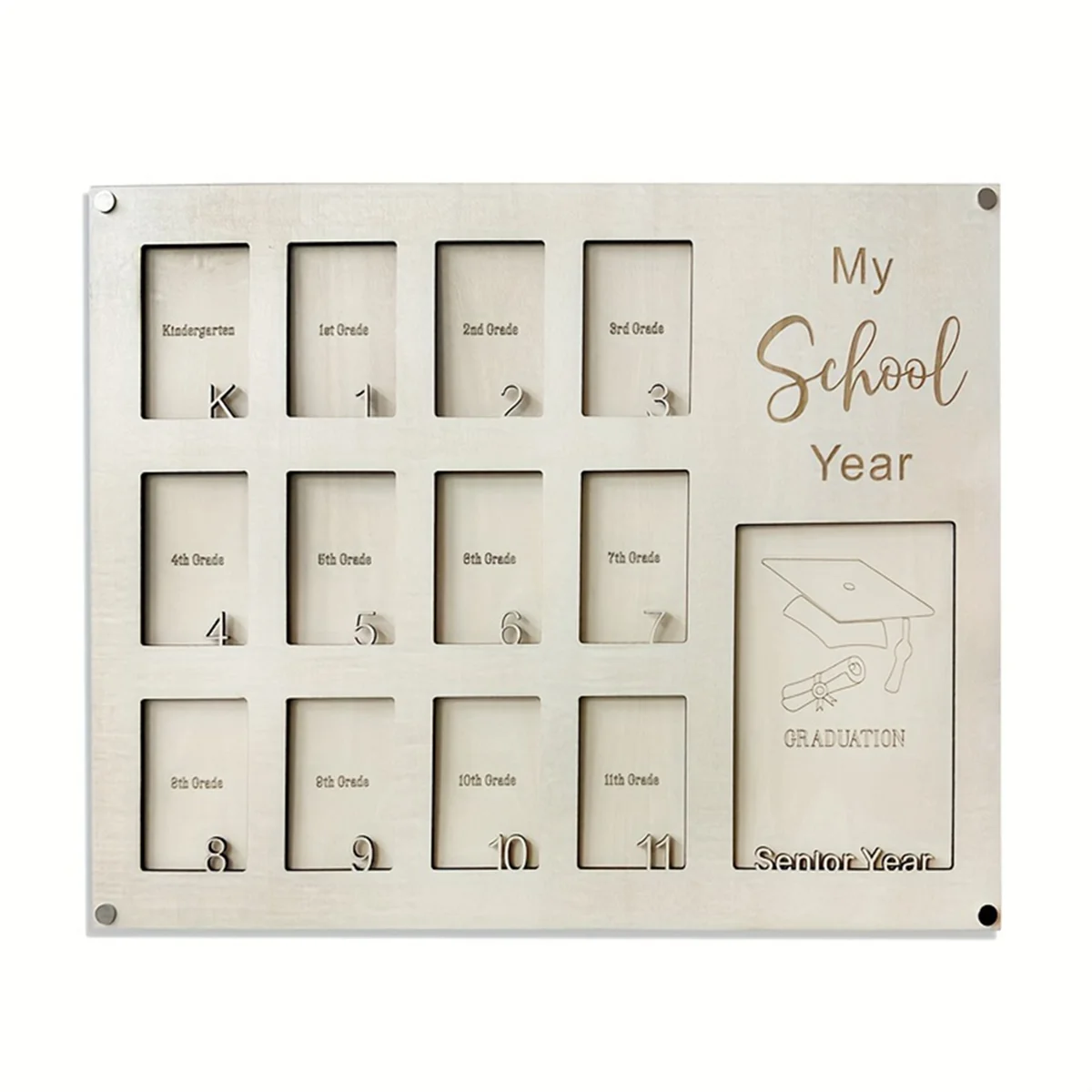 1pc School Years Photo Frame, Graduation School Picture Frame, Back to School Gift, Kindergarten to Senior 12 Grade