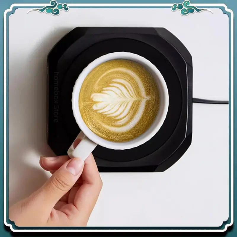 ABSK-Coffee Cup Warmer Electric Hot Plate Heating Pad 3 Gear Temperature Warmer Coaster For Milk Tea Water US Plug
