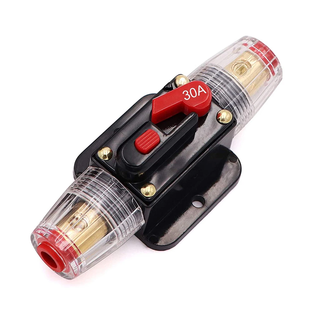 20A 30A 40A 50A 60A 80A 100A 125A 150A Resettable Circuit Breaker 12V 24V DC Car Truck Audio Resettable Fuse Circuit Breaker