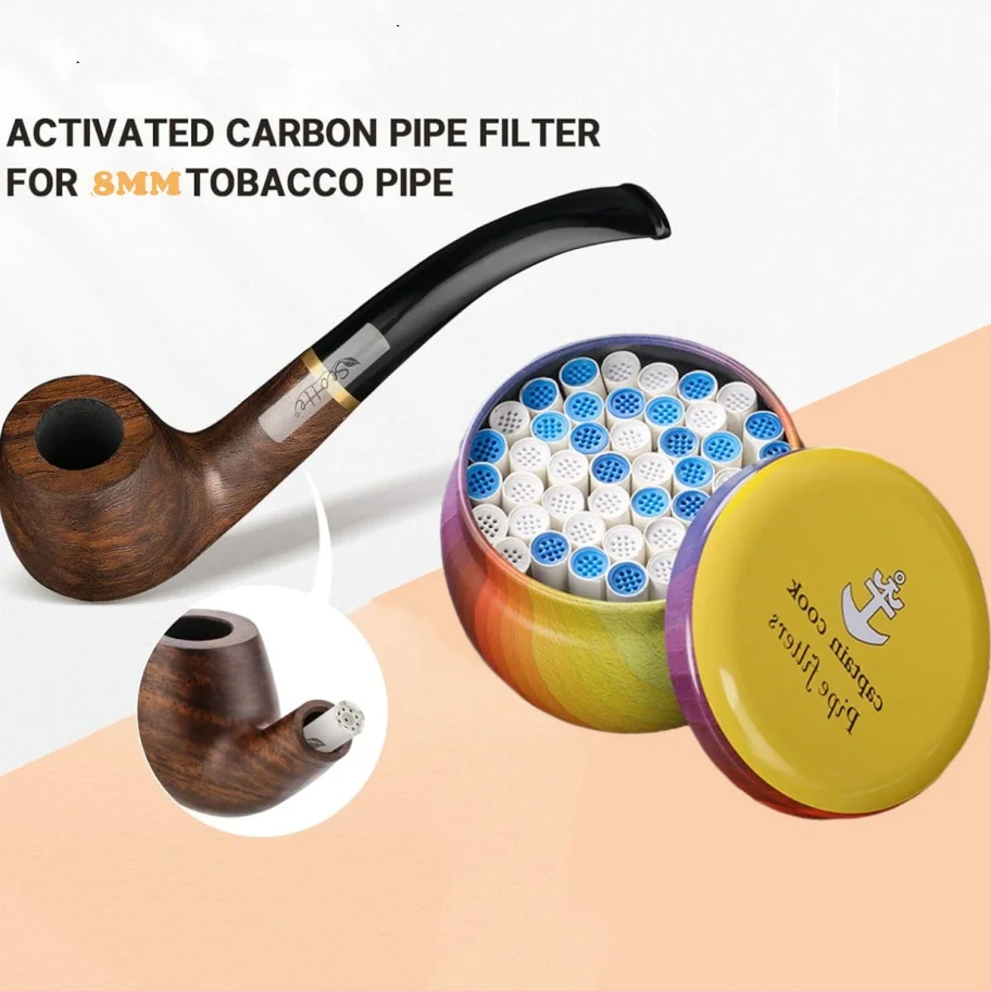 

Disposable Activated Carbon Smoking Pipe Filter Ceramic Head Pipe Mouthpiece 6MM/8MM Universal Filters Tobacco SmokeAccessories
