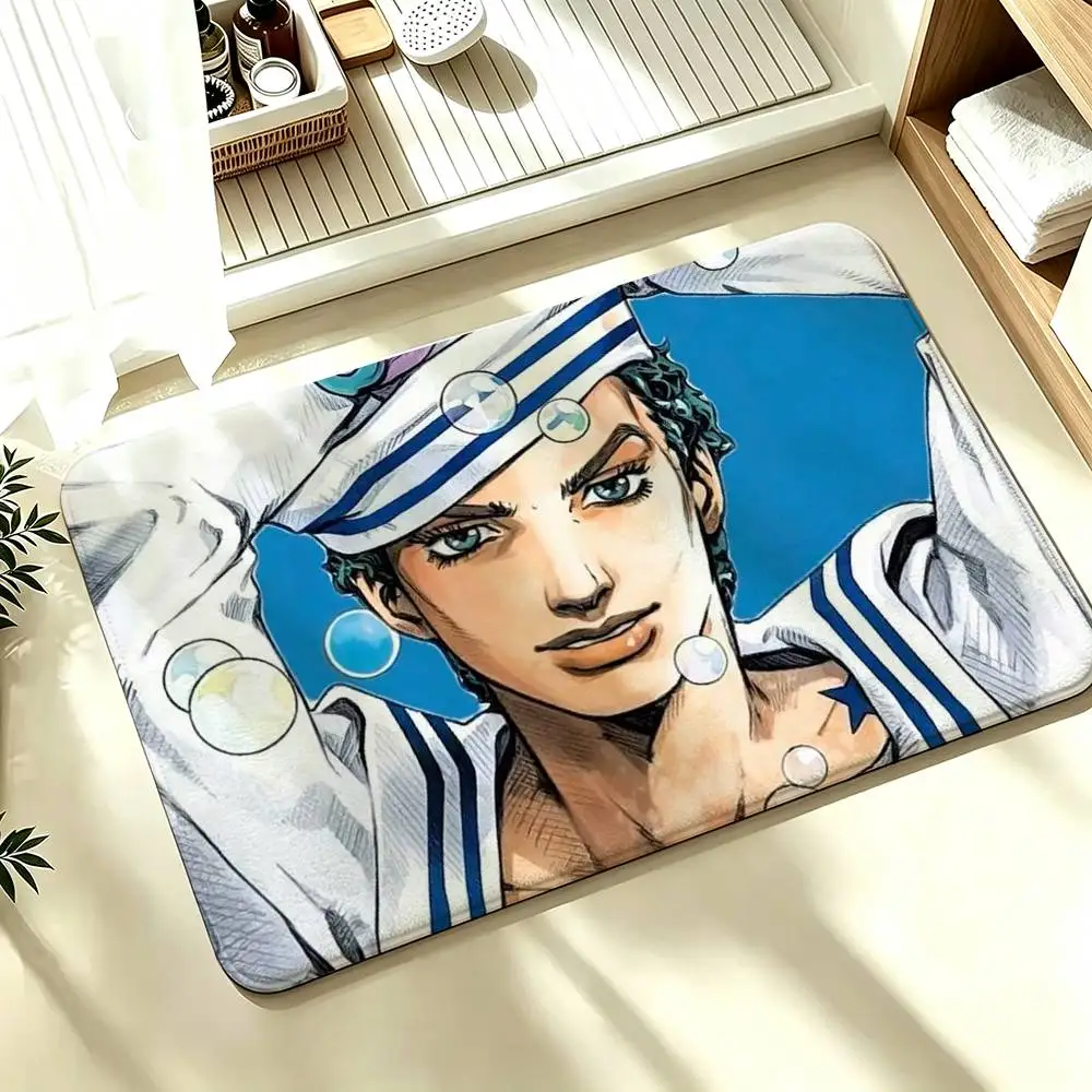 Jojo J-Josuke Higashikata Shower Room Absorbent Small Floor Mat Soft Comfortable Decorative Foot Mat