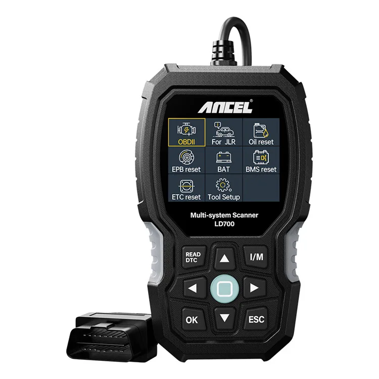 

ANCEL LD700 OBD2 Электронный сканер-считыватель кодов для Jaguar Land Rover, диагностический инструмент для всех систем, поддерживает 12 языков